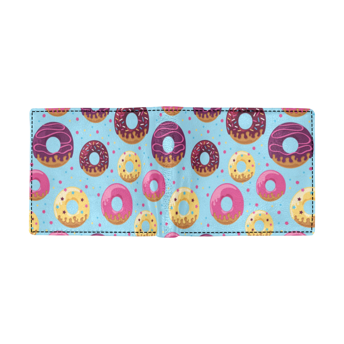 Donut Pattern Print Design DN07 Men's ID Card Wallet