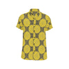 Sunflower Pattern Print Design SF06 Men's Short Sleeve Button Up Shirt