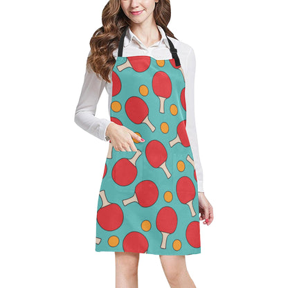 Ping Pong Pattern Print Design A01 Apron with Pocket