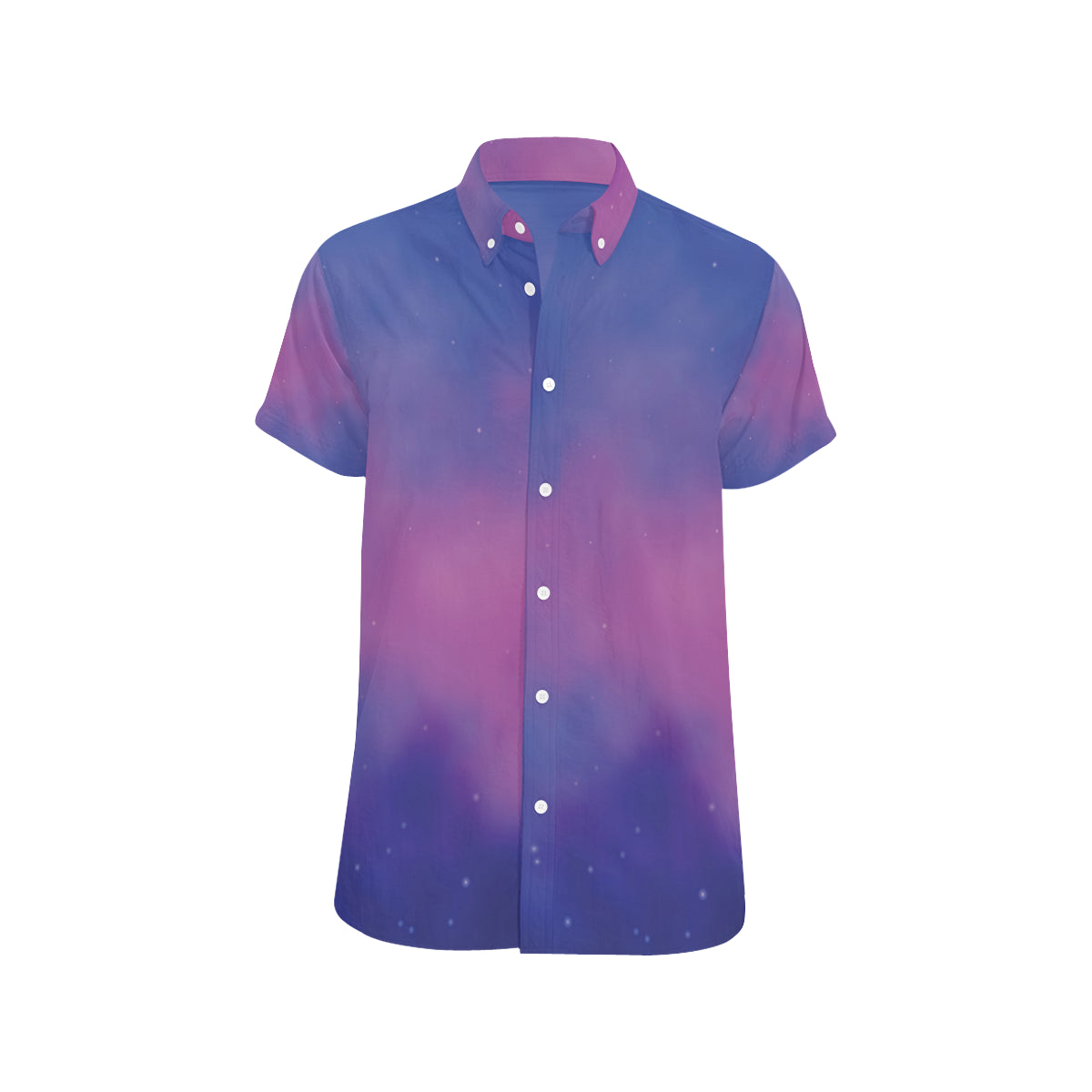 Nebula Pattern Print Design A05 Men's Short Sleeve Button Up Shirt