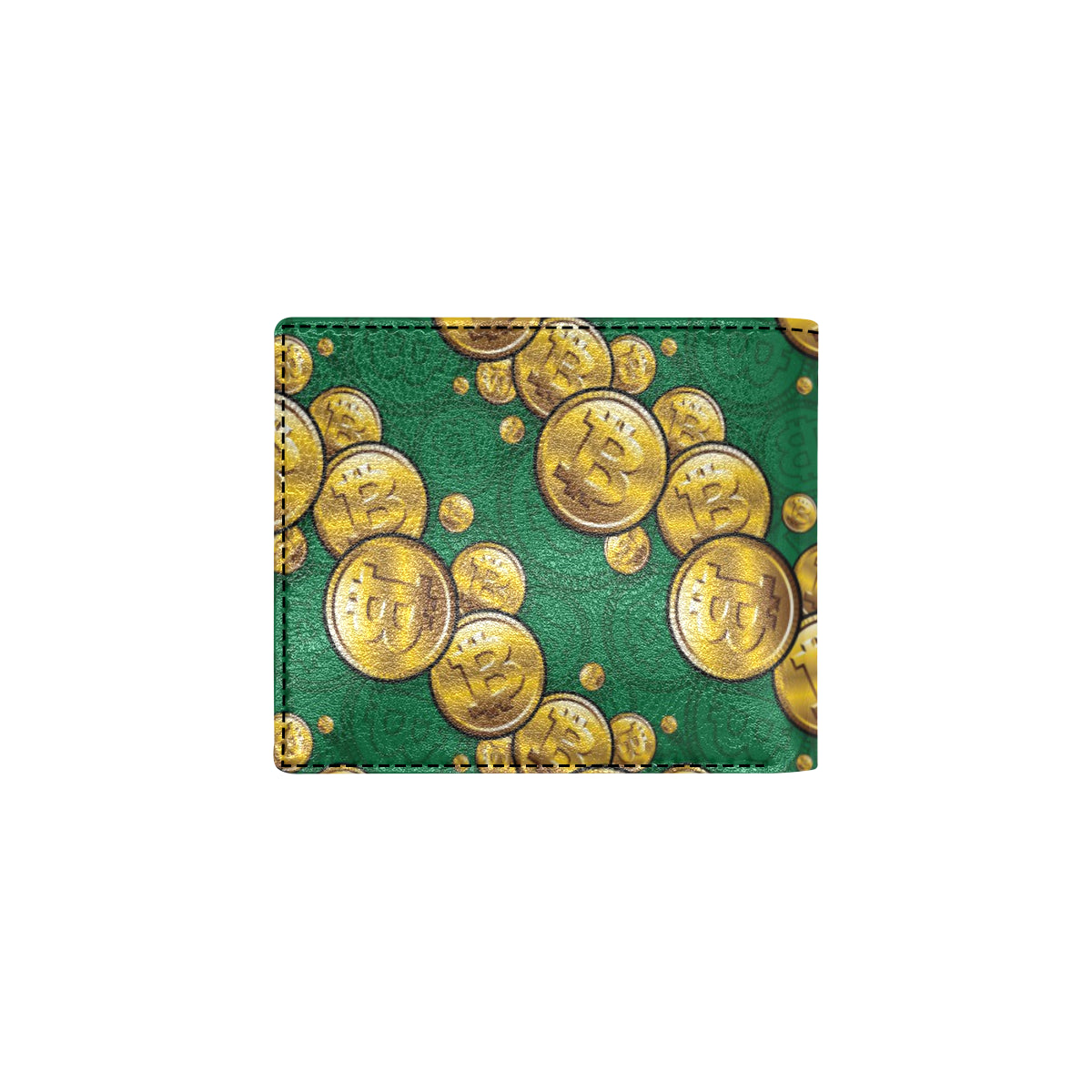 Bitcoin Pattern Print Design DO02 Men's ID Card Wallet