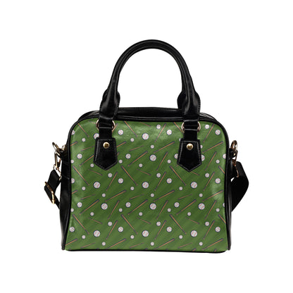 Baseball Pattern Print Design 02 Shoulder Handbag