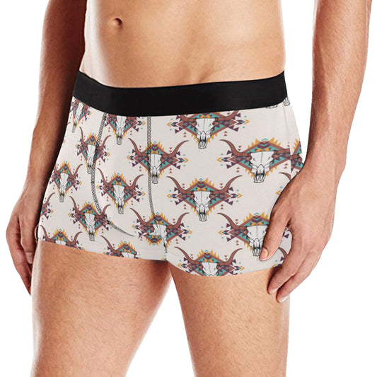 Buffalo Head Pattern Print Design 02 Men's Boxer Briefs