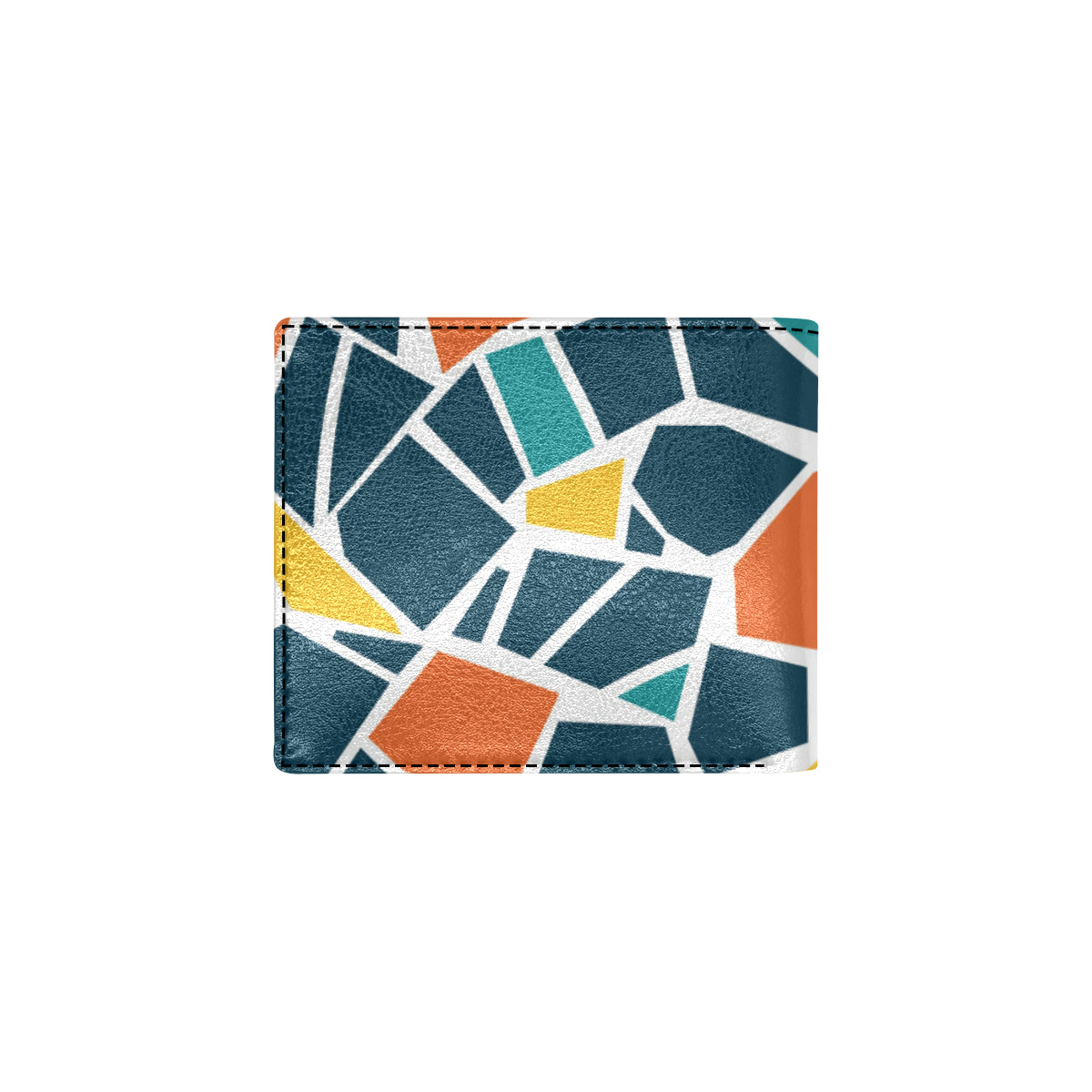 Mosaic Pattern Print Design 02 Men's ID Card Wallet