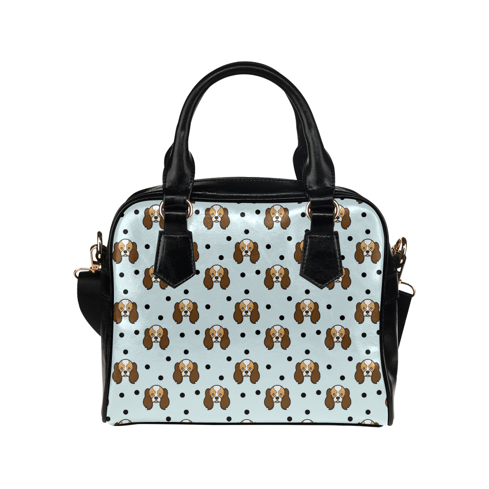 Cavalier King Charles Spaniels Pattern Print Desig Shoulder Handbag