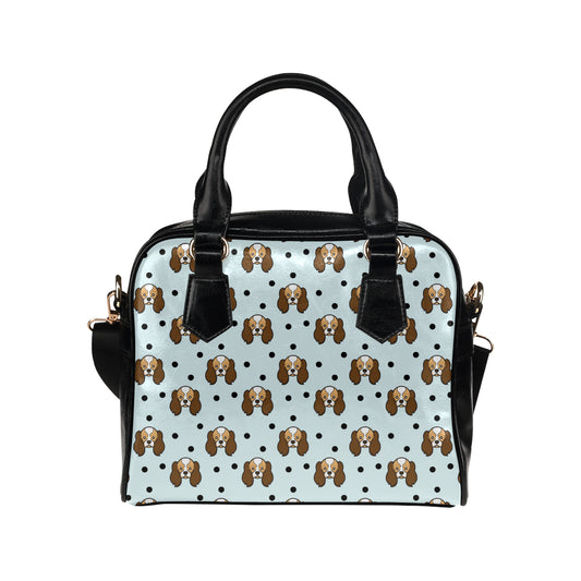 Cavalier King Charles Spaniels Pattern Print Desig Shoulder Handbag