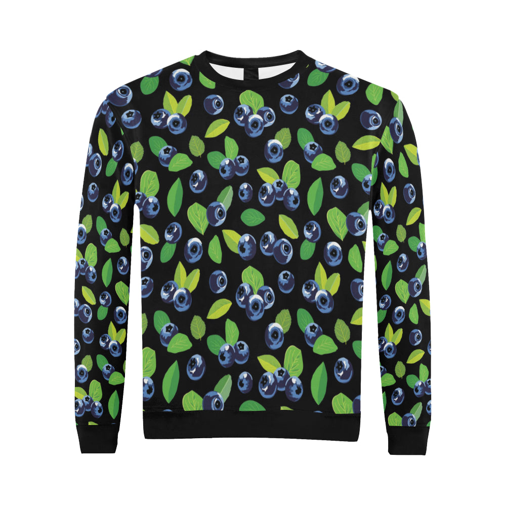 Blueberry Pattern Print Design BB03 Men Long Sleeve Sweatshirt