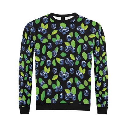 Blueberry Pattern Print Design BB03 Men Long Sleeve Sweatshirt