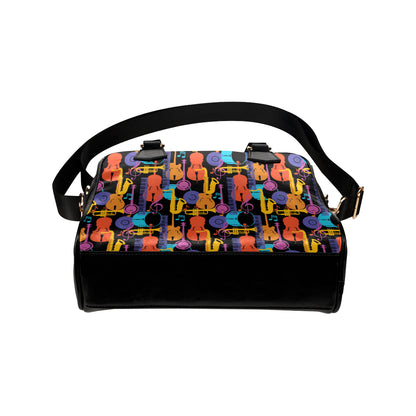 Jazz Pattern Print Design 03 Shoulder Handbag