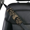 Brown Tropical Palm Leaves Car Seat Belt Cover