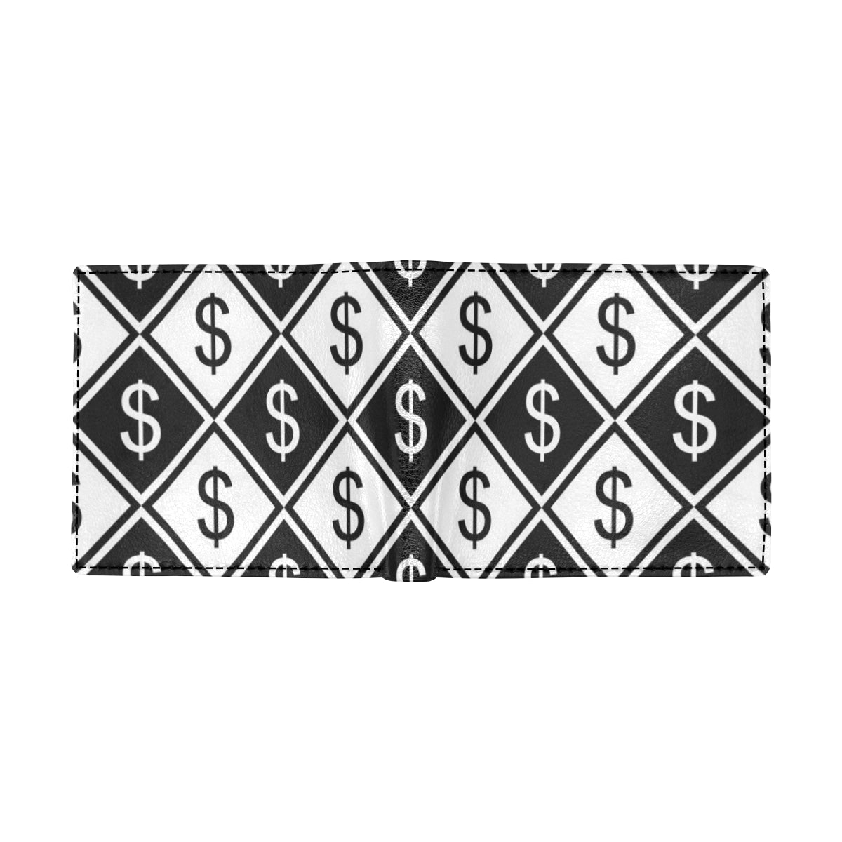 Money Pattern Print Design 04 Men's ID Card Wallet