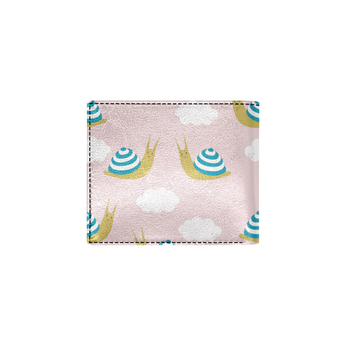 Snail Pattern Print Design 02 Men's ID Card Wallet
