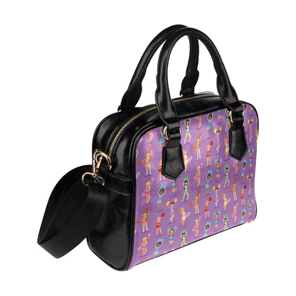 Cheerleader Pattern Print Design 02 Shoulder Handbag