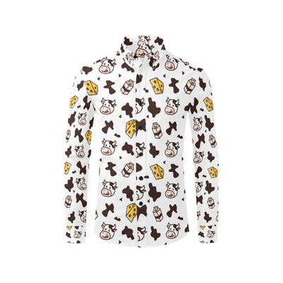 Cow Pattern Print Design 06 Men's Long Sleeve Shirt