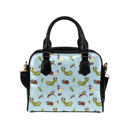 Ladybug Pattern Print Design 01 Shoulder Handbag