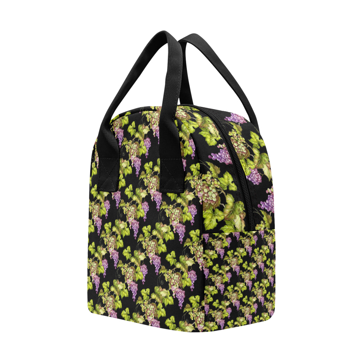 Grape Pattern Print Design GP04 Insulated Lunch Bag