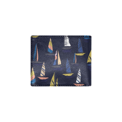 Sailing Ships Pattern Print Design A03 Men's ID Card Wallet