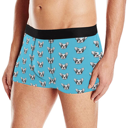 Boston Terrier Pattern Print Design 01 Men's Boxer Briefs
