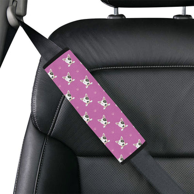 Bull Terrier Happy Print Pattern Car Seat Belt Cover