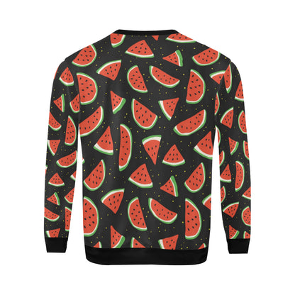 Watermelon Pattern Print Design WM09 Men Long Sleeve Sweatshirt