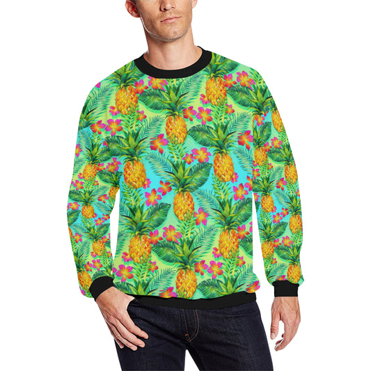 Pineapple Pattern Print Design PP010 Men Long Sleeve Sweatshirt