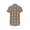 Aztec Pattern Print Design 01 Men's Short Sleeve Button Up Shirt