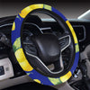 Lemon Pattern Print Design LM06 Steering Wheel Cover with Elastic Edge