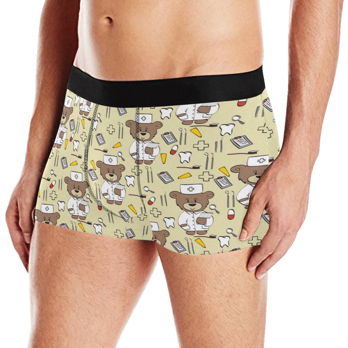 Nurse Bear Pattern Print Design A02 Men's Boxer Briefs