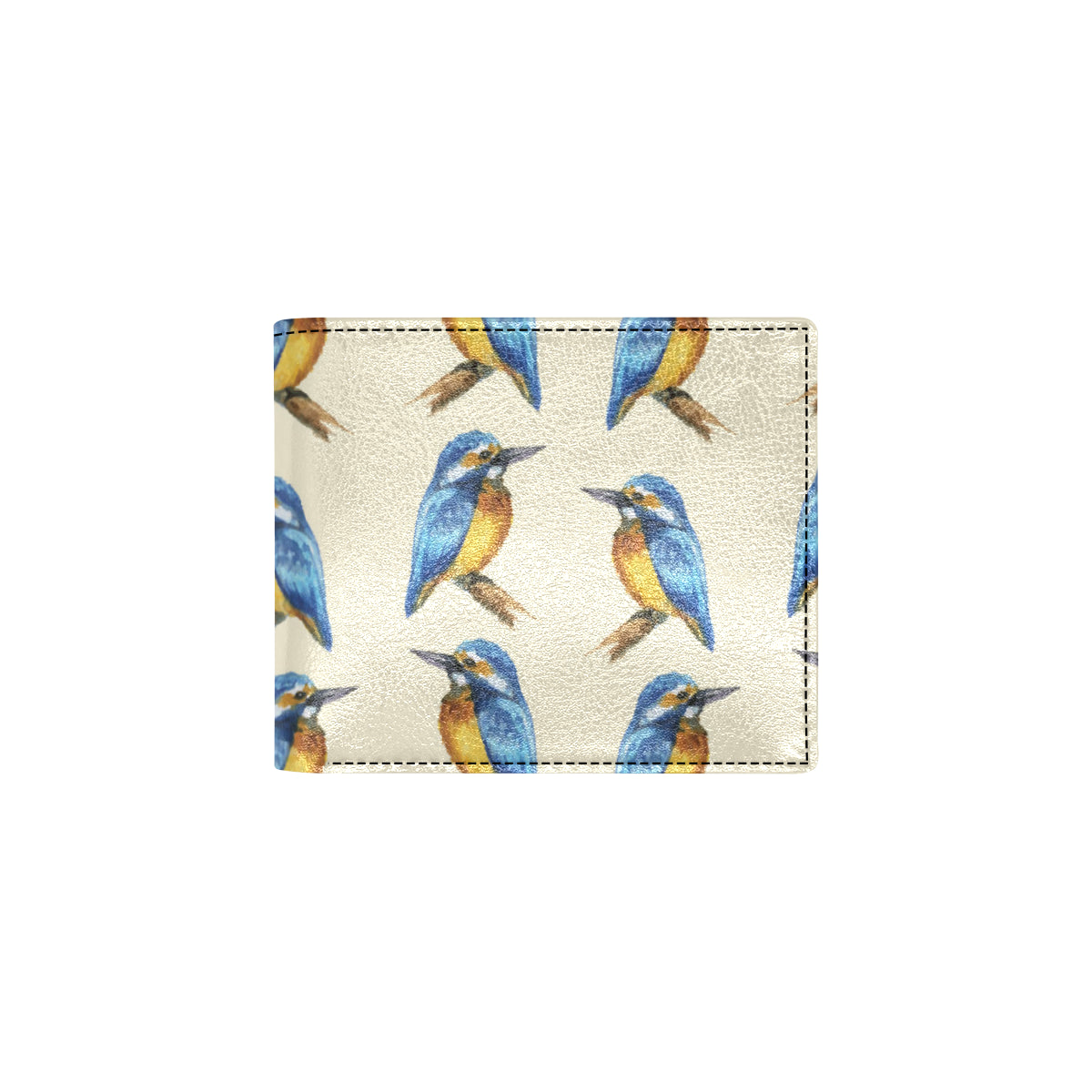 Kingfisher Pattern Print Design 01 Men's ID Card Wallet