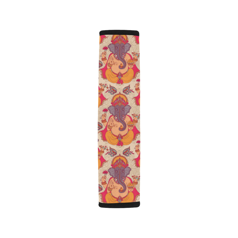 Ganesha Indian Pattern Print Design 02 Car Seat Belt Cover