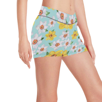 Daffodils Pattern Print Design DF07 Yoga Shorts