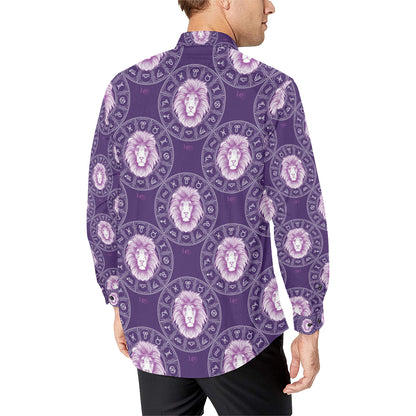 Leo Pattern Print Design 04 Men's Long Sleeve Shirt