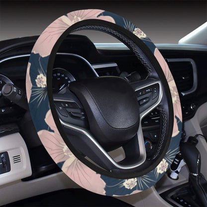 Plumeria Pattern Print Design PM018 Steering Wheel Cover with Elastic Edge