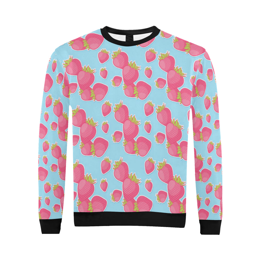 Strawberry Pattern Print Design SB04 Men Long Sleeve Sweatshirt