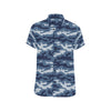 Jean Camouflage Pattern Print Design 05 Men's Short Sleeve Button Up Shirt