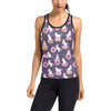 Donut Unicorn Pattern Print Design DN011 Women's Racerback Tank Top