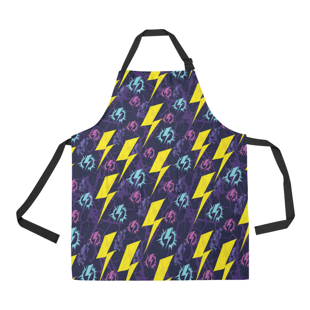 Lightning Thunder Pattern Print Design 01 Apron with Pocket