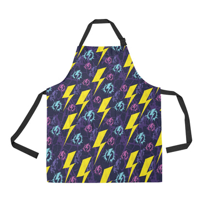 Lightning Thunder Pattern Print Design 01 Apron with Pocket