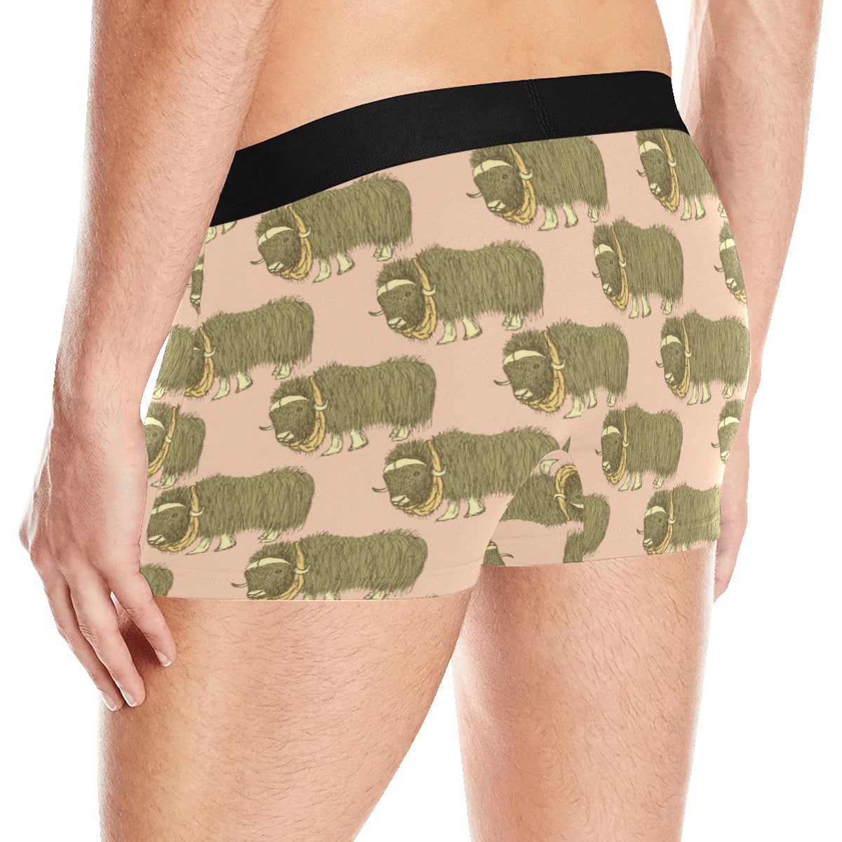 Yak Pattern Print Design 01 Men's Boxer Briefs