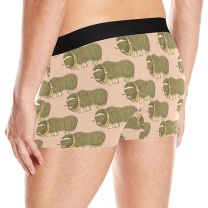 Yak Pattern Print Design 01 Men's Boxer Briefs