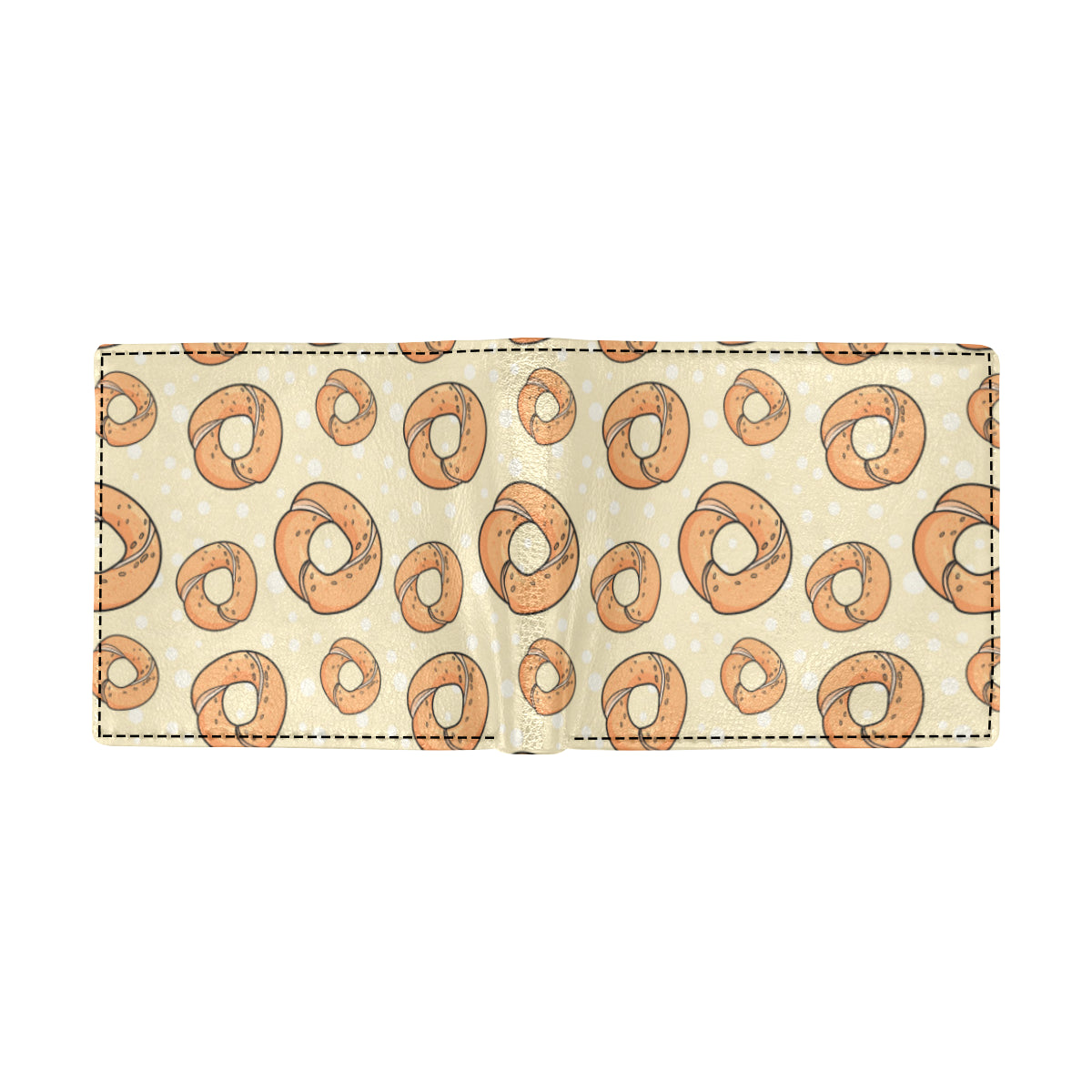 Bagel Pattern Print Design 03 Men's ID Card Wallet