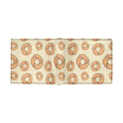 Bagel Pattern Print Design 03 Men's ID Card Wallet