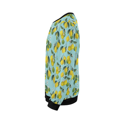 Lemon Pattern Print Design LM05 Men Long Sleeve Sweatshirt