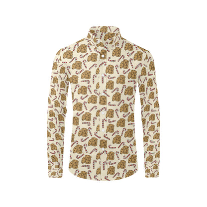 Cookie Pattern Print Design 04 Men's Long Sleeve Shirt