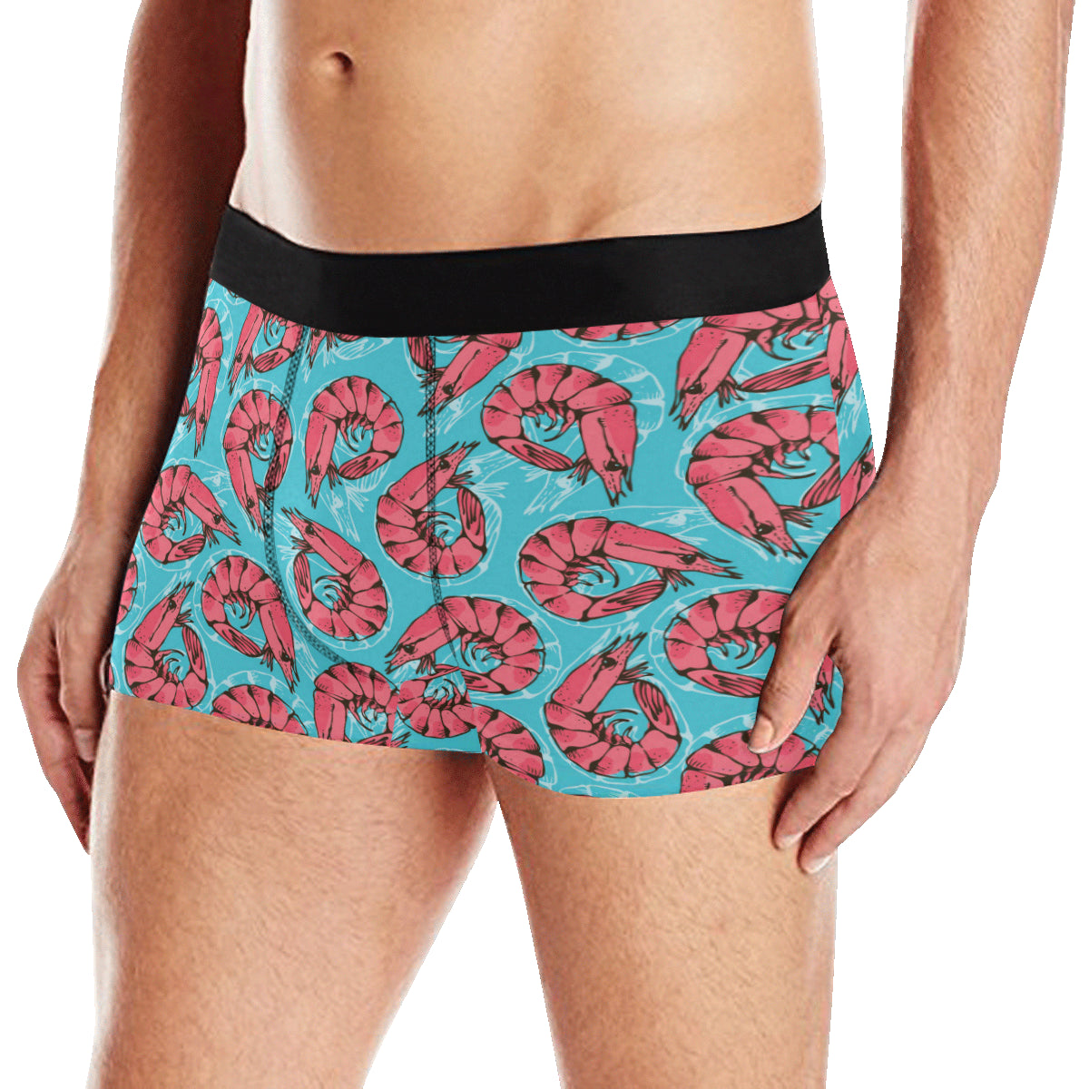 Prawn Pattern Print Design 01 Men's Boxer Briefs