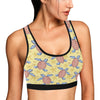 Sea Turtle Pattern Print Design T06 Sports Bra