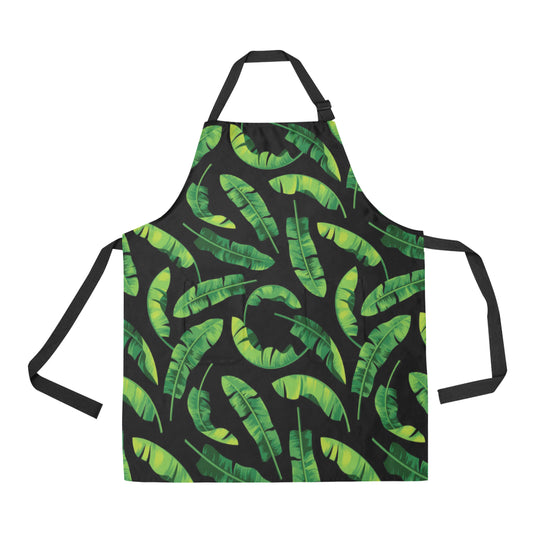Banana Leaf Pattern Print Design BL02 Apron with Pocket