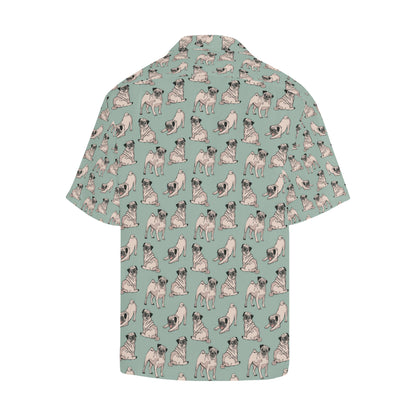 Pug Pattern Print Design A01 Men's Hawaiian Shirt