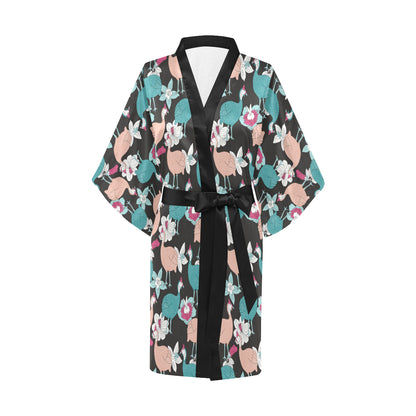 Guinea Fowl Pattern Print Design 03 Women's Short Kimono