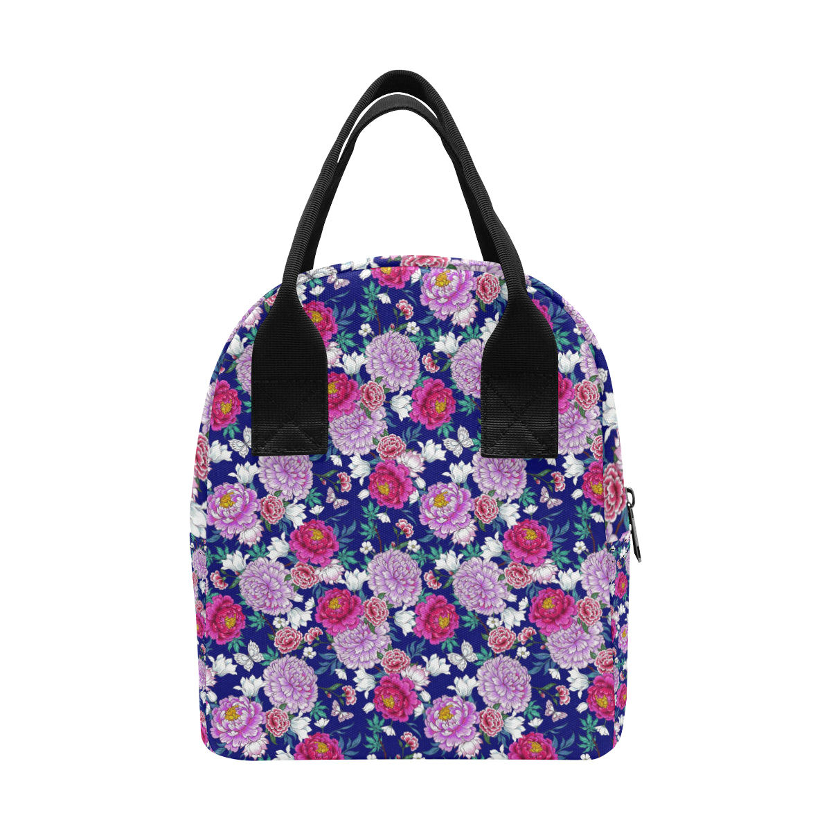 Dahlia Pattern Print Design DH013 Insulated Lunch Bag